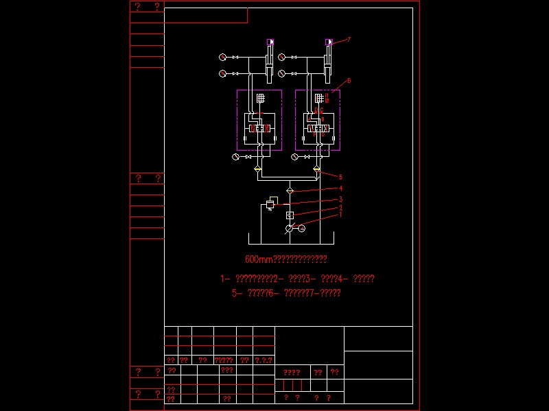 600mm��܈�CҺ������ϵ�yԭ��DCAD�D��