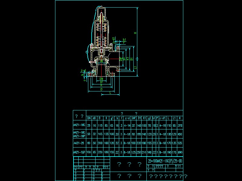 00һ25~100A42Yһ16��25CAD�D��