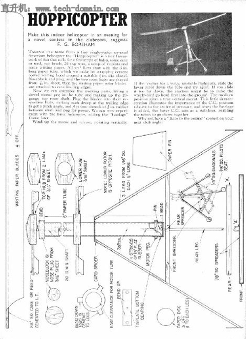 ֱ���C�� Hoppicopter Helicopter Plans�w�Cģ�͈D��