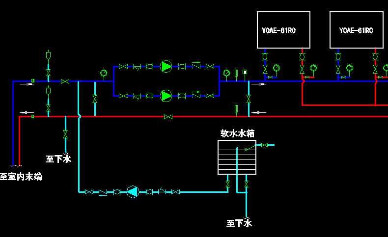 ���C��ˮϵ�y(t��ng)���bʾ��DCAD�D��