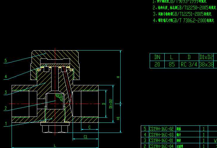 DN20 CS19Hһ16C���(d��ng)��ʽ��ˮ�y���b�DCAD�D��