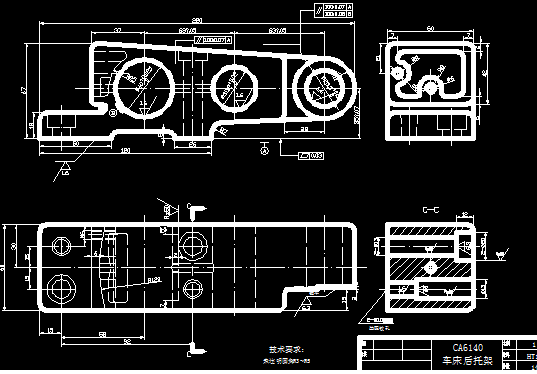 0009һCA6140�C�����мܼӹ���ˇ���A���OӋ��15��CAD�D�OӋ�f������
