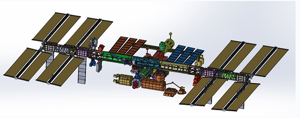 ISS����̫�տ��gվģ��3D��ӡ�D�� STL��ʽ