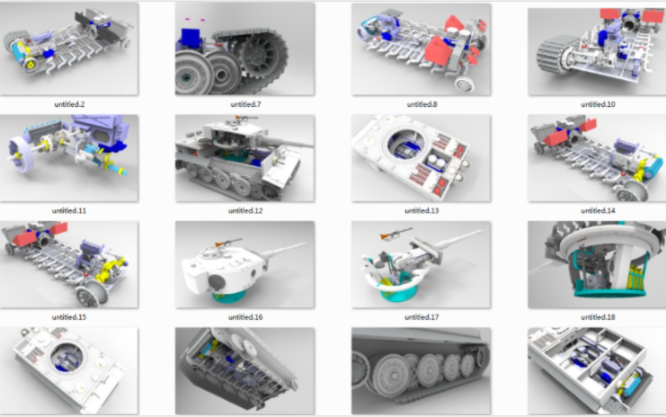 Panzer VI ��ʽ̹��ģ��3D�D�� STEP��ʽ