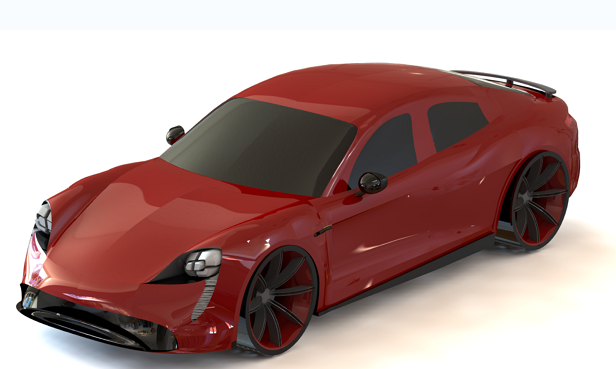 ���r��Taycan��늄���܇��������3D�D�� Solidworks�OӋ