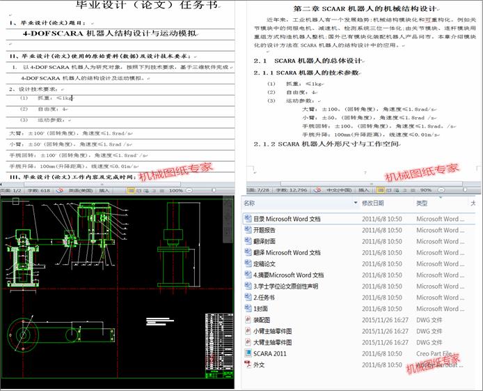 4һDOF SCARA�C���˽Y���OӋ�c�\��ģ�M