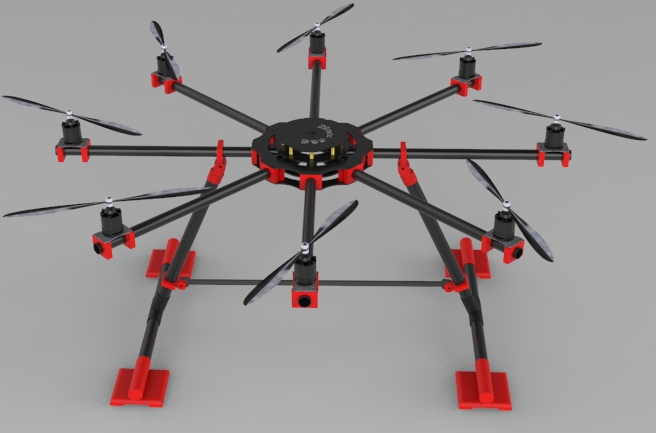 Drone Octocopter���S�o�˙C����ģ��3D�D�� Solidworks�OӋ
