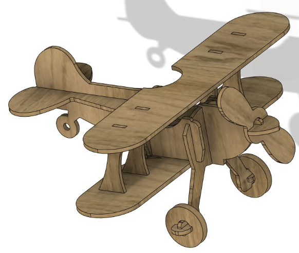 Wooden Toy Plane02ľ��ƴ�b�w�Cģ��3D�D�� STEP��ʽ