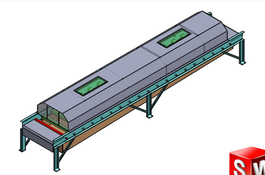 Roller Conveyor݁��ݔ�͙C3D��(sh��)ģ�D�� Solidworks�OӋ
