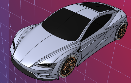 Tesla Roadster��˹��늄���܇����ģ��3D�D�� STEP��ʽ