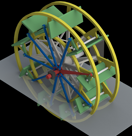 paddleһwheels��݆3D��ģ�D�� Solidworks�OӋ ��STEP��ʽ