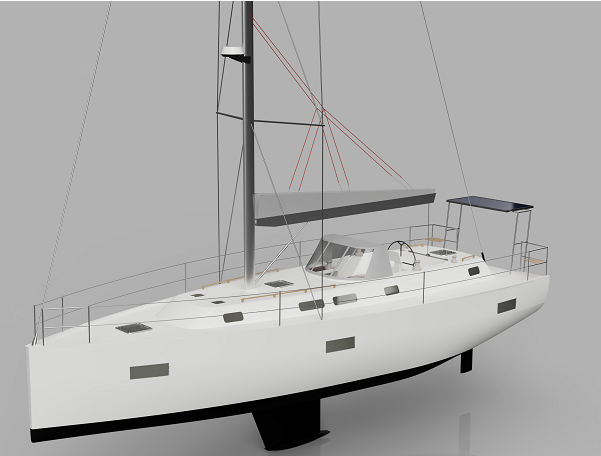 12.5m sailboat 12.5�׷���ģ��3D�D�� STEP��ʽ