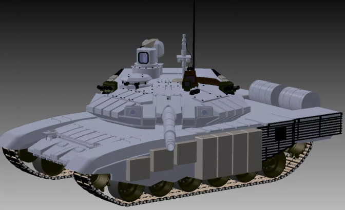 ���_˹T90̹��3Dģ�͈D�� Solidworks�OӋ