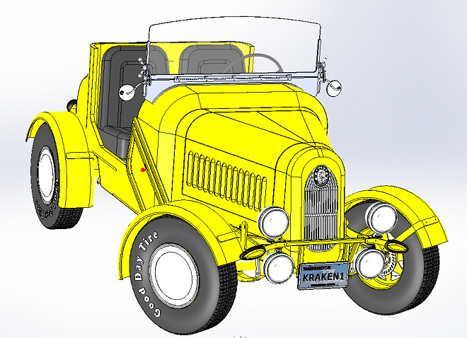 KRAKEN ROADSTER��ʽ�I܇��܇3D��ģ�D�� STEP��ʽ