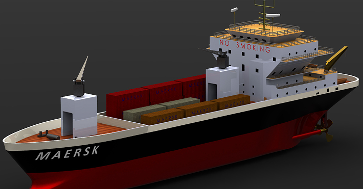 cargoһship���b��؛��ģ��3D��(sh��)ģ�D�� Solidworks�O(sh��)Ӌ