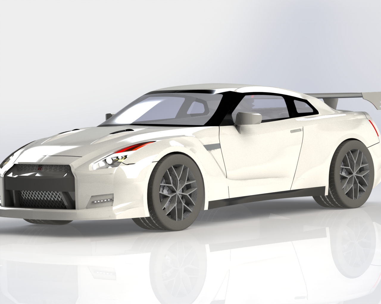 NissanGTR��܇��(ji��n)��ģ��3D�D�� Solidworks�O(sh��)Ӌ(j��)
