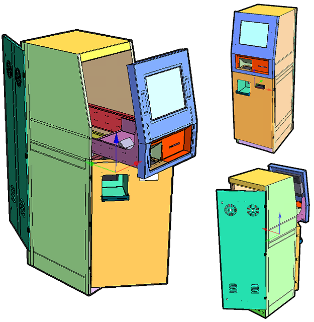 kiosk������Ʊ�C�Y��3D�D�� STP��ʽ