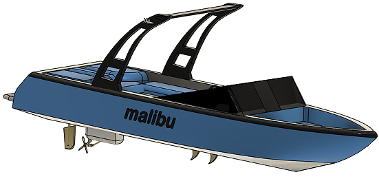 Malibu Wakesetter��ͧ��(ji��n)��ģ��3D�D�� STEP��ʽ