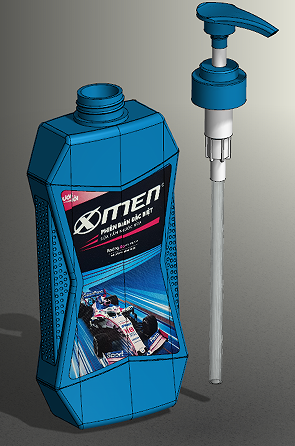 xmenһshampooϴ�lˮƿģ��3D�D�� Solidworks�OӋ