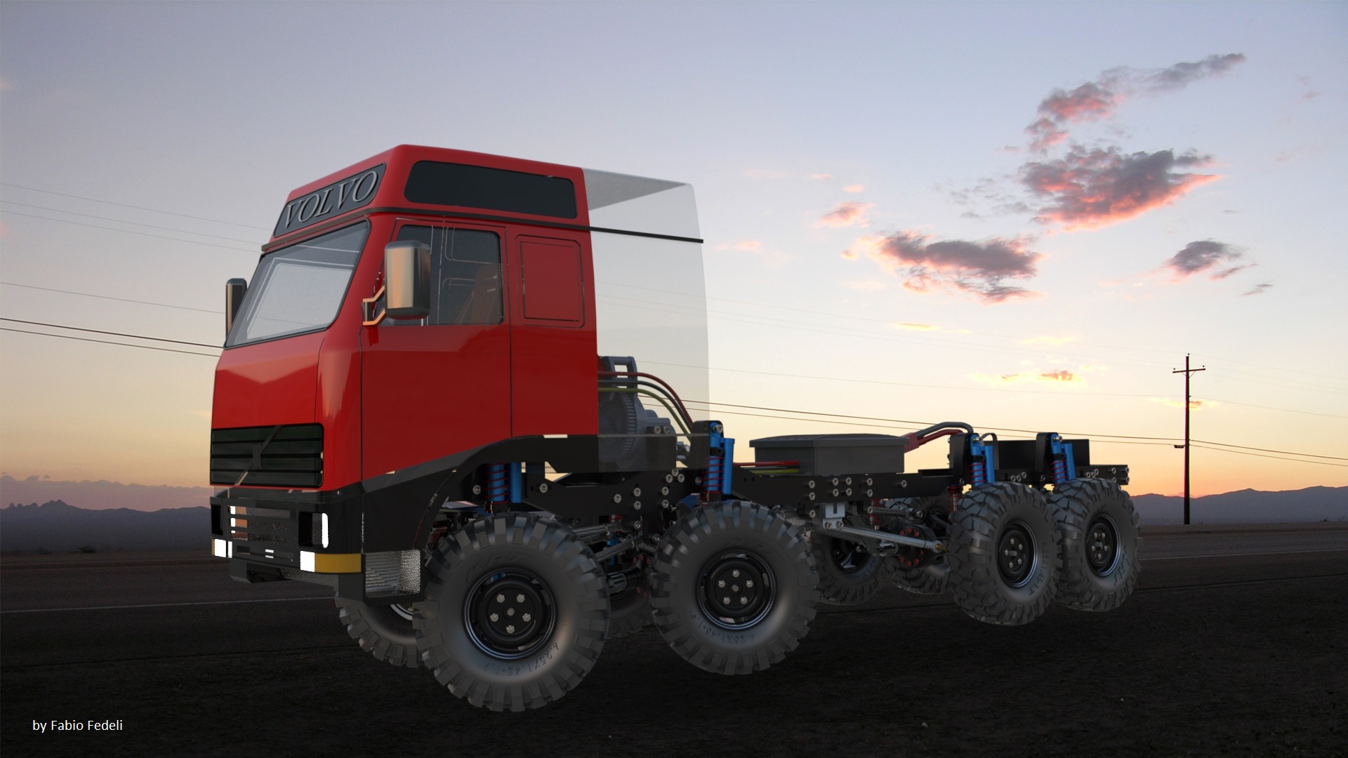 Yota axle 8x8�b��ģ�Ϳ�܇3D�D�� x_b step��ʽ