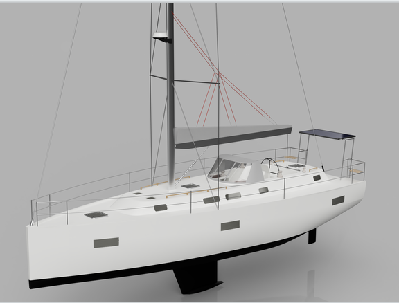 12.5m sailboat 12.5�׷���ģ��3D�D�� STEP��ʽ
