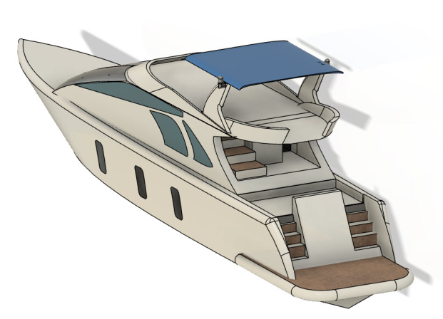 Azimut 62��ͧ��������3D�D�� STEP STL��ʽ