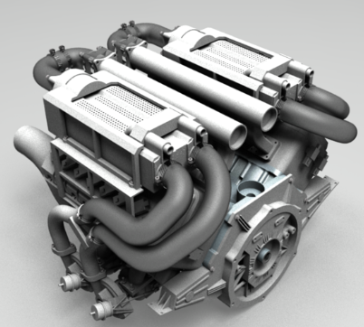 bugatti engine�l(f��)�әC(j��)ģ��3D�D�� STP��ʽ