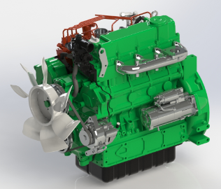 KUBOTA V3600���Ͱl(f��)��(d��ng)�C(j��)ģ��3D�D�� STEP x_t��ʽ