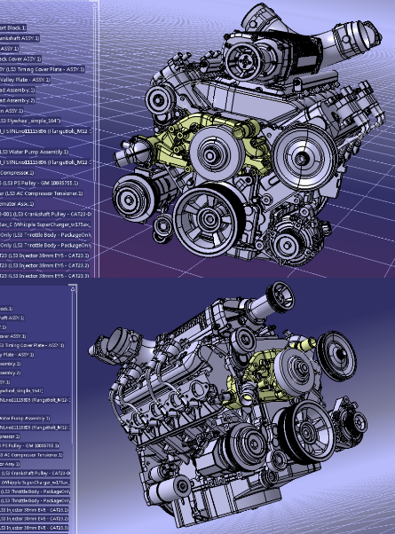 superchargedһchevyһ350�l(f��)��(d��ng)�C(j��)ģ��3D�D�� STP��ʽ