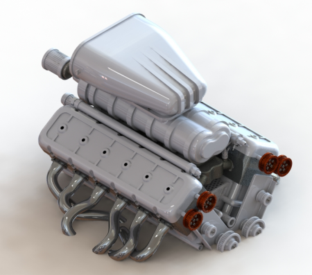 V12һEngine 12�װl(f��)�әC����ģ��3D�D�� Solidworks�OӋ
