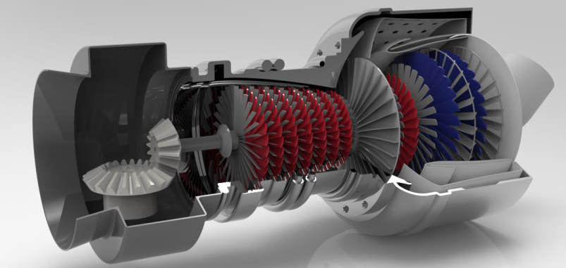Turboshaft Engine�u�S����l(f��)�әC��ʾģ��3D�D�� Solidworks�O(sh��)Ӌ ��IGS