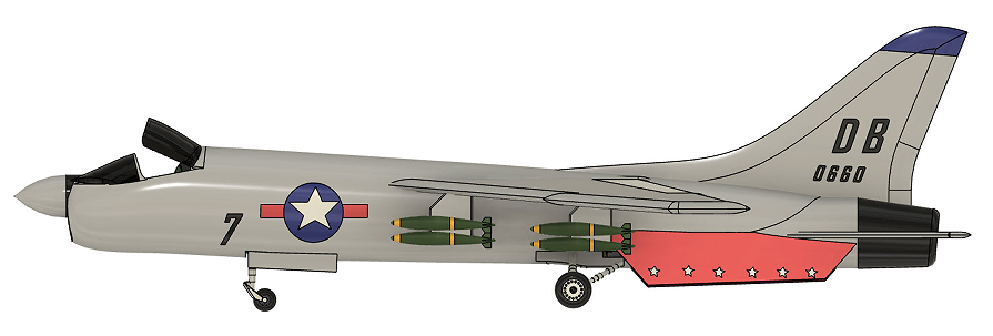 ChanceһVought Fһ8 Crusader�𶷙C����ģ��3D�D�� STEP STL��ʽ