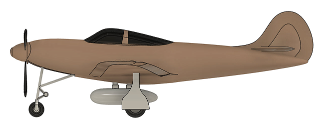 Bell Pһ39Q Airacobra�w�ߑ�(zh��n)���C����ģ��3D�D�� STEP STL��ʽ