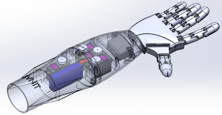 Myoelectric��늼�֫�����ֱ۽Y��3D�D�� STEP��ʽ