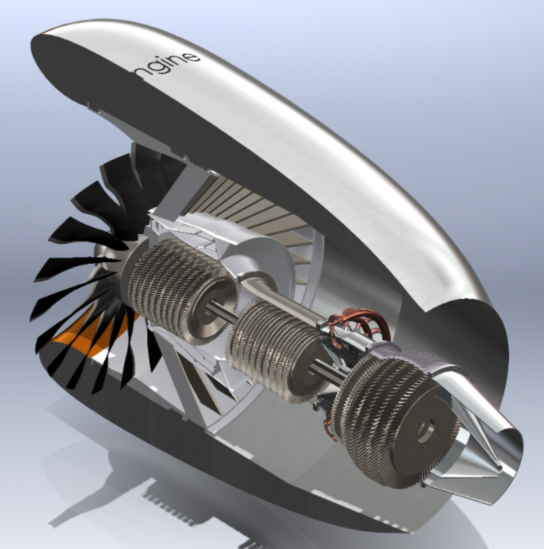 Turbo Fan Engine���՜u݆�L�Ȱl�әC3D��ģ�D�� STEP��ʽ