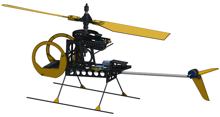 Single Rotor RC Heli���ֱ���C�Y(ji��)��(g��u)3D�D�� STEP��ʽ