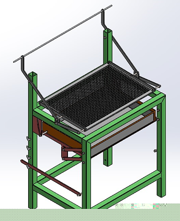 Rotating BBQ Grill���D������3D�D�� Solidworks�OӋ ��STEP