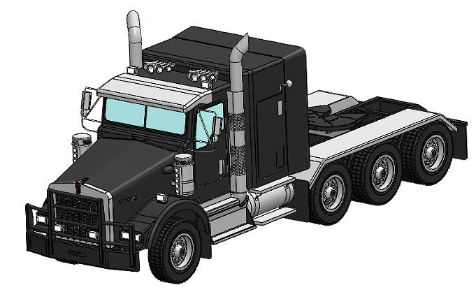 Kenworth T800����˹��܇�^3D��ģ�D�� STEP��ʽ
