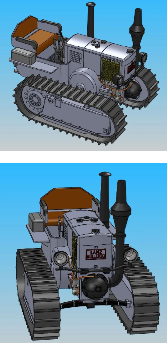 Lanz Bulldog Crawler��܇�Cģ��3D�D�� Solidoworks�OӋ ��IGS STEP