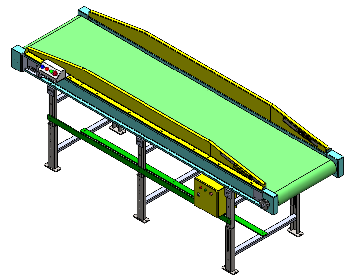 Power Belt Conveyor늄�Ƥ��ݔ�͙C(j��)3D��(sh��)ģ�D�� STEP��ʽ