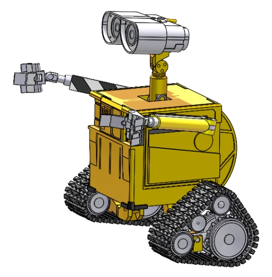 WALL E ROBOT�����Ď��C����3D��(sh��)ģ�D�� Solidworks�O(sh��)Ӌ ��IGS