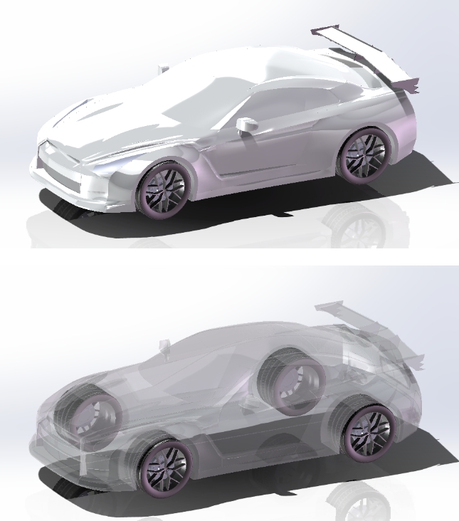 Nissan GTR��܇�����⚤3D��(sh��)ģ�D�� IGS��ʽ