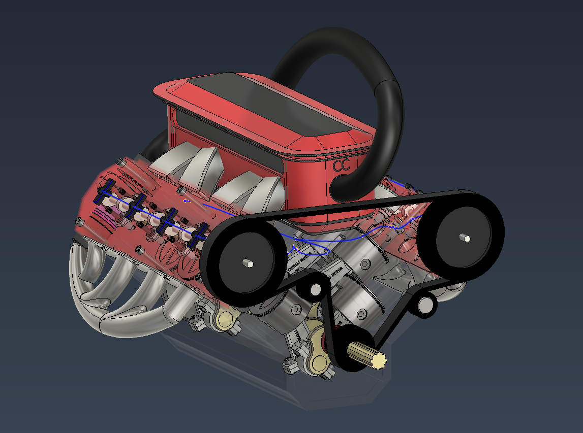 v8-engine-16�˸װl�әC����ģ��3D�D�� igs stp��ʽ