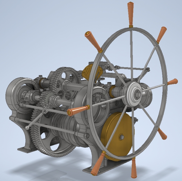 torpedo boat steering gear�~��ͧ��C�Y��3D��ģ�D�� STP��ʽ