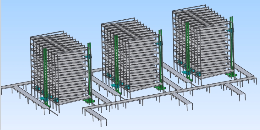 ASRS CONCEPT�Ԅӻ����w�}�캆��ģ��3D�D�� STP��ʽ