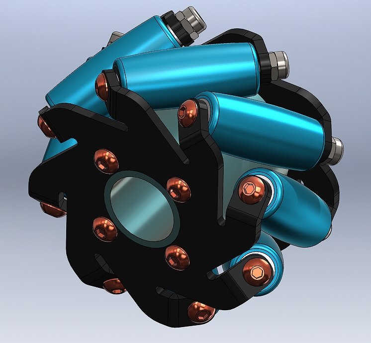 Omnidirectional Mecanum Wheel���˼{ķ݆3D��(sh��)ģ�D�� Solidworks�O(sh��)Ӌ(j��)