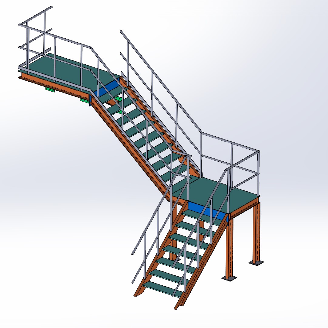 Ladder stairs���Ә���3D��ģ�D�� Solidworks�OӋ ��STEP