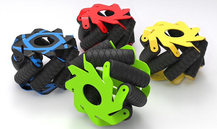 Mecanum���˼{ķ݆�����Y��3D�D�� STEP��ʽ