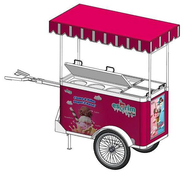 Ice Cream Stall���Ƅӱ���ܔ�λ3D�D�� Solidworks�OӋ
