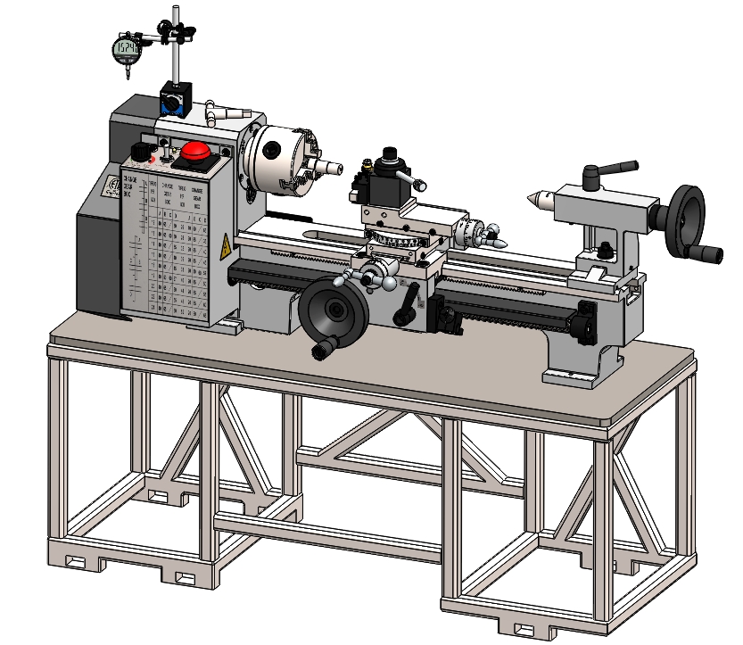 Lathe Machine܇���ӹ�܇��3D��ģ�D�� STEP��ʽ